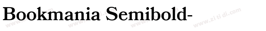 Bookmania Semibold字体转换